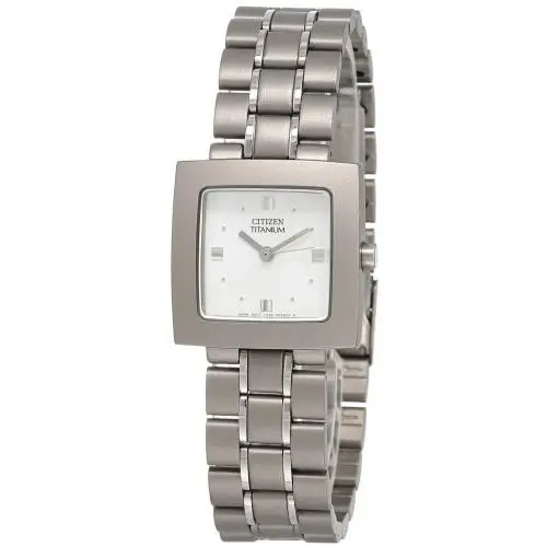 Citizen Silver Dial Titanium Women`s Watch EL1550-50A