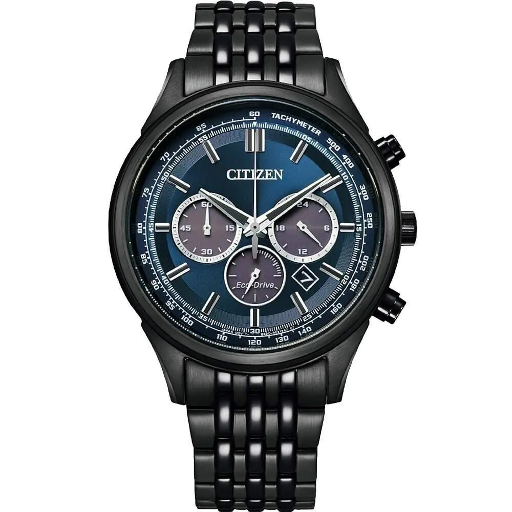 Citizen Eco Drive Watch Blue Dial Black Case CA4418-82L - Dial: Blue, Band: Black, Bezel: Black