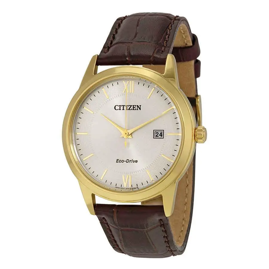 Citizen AW1232-04A Gent`s Brown Leather Strap Silver Dial Watch