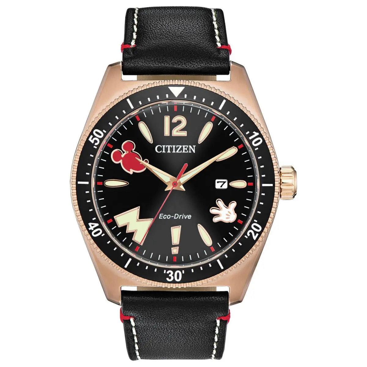 Citizen Eco-drive Disney Mickey Mouse 43mm Rose Gold Stainless AW1596-08W