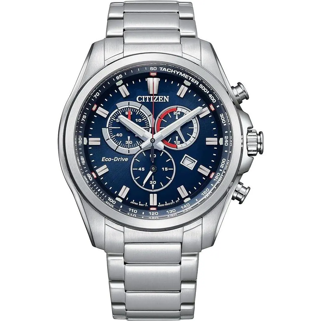 AT2131-56L Blue Dial Silver Stainless Steel Bracelet Mens 43MM Watch by Citizen