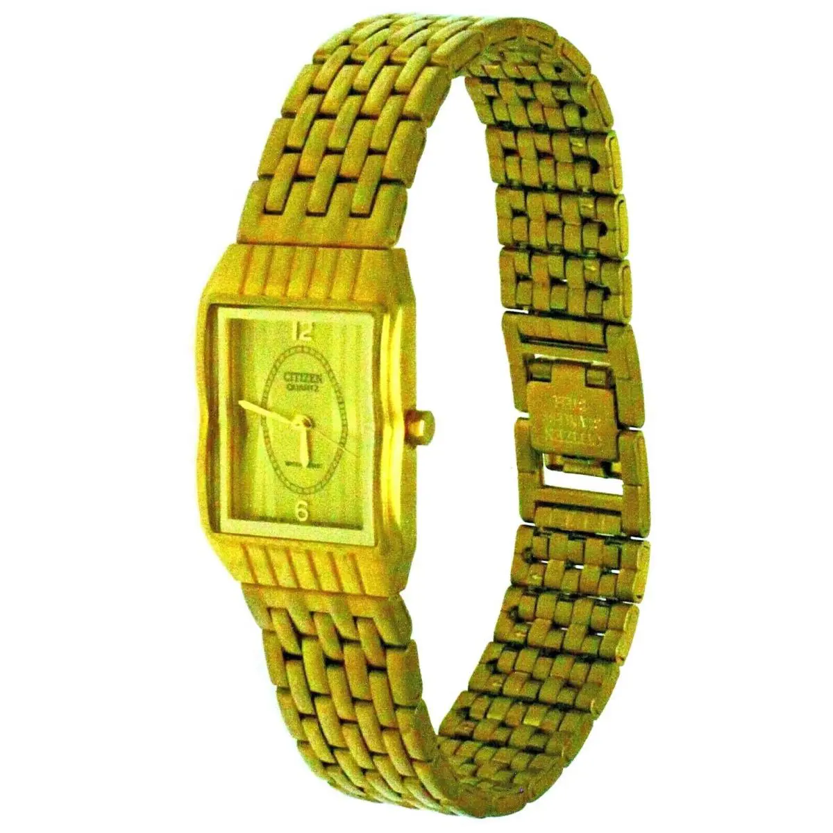 Quartz Ladies Citizen Wristwatch Date S Steel Gold Tone Water Resist Watch