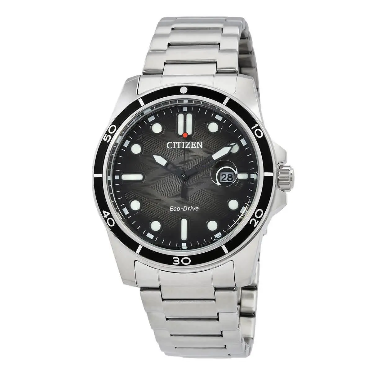 Citizen Marine 1810 Eco-drive Black Dial Men`s Watch AW1816-89E