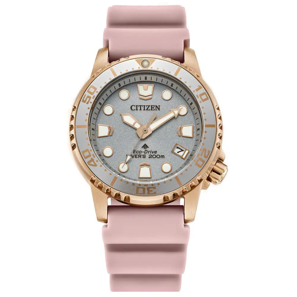 Citizen Promaster Dive Eco-drive Pink Strap Womens Watch EO2023-00A