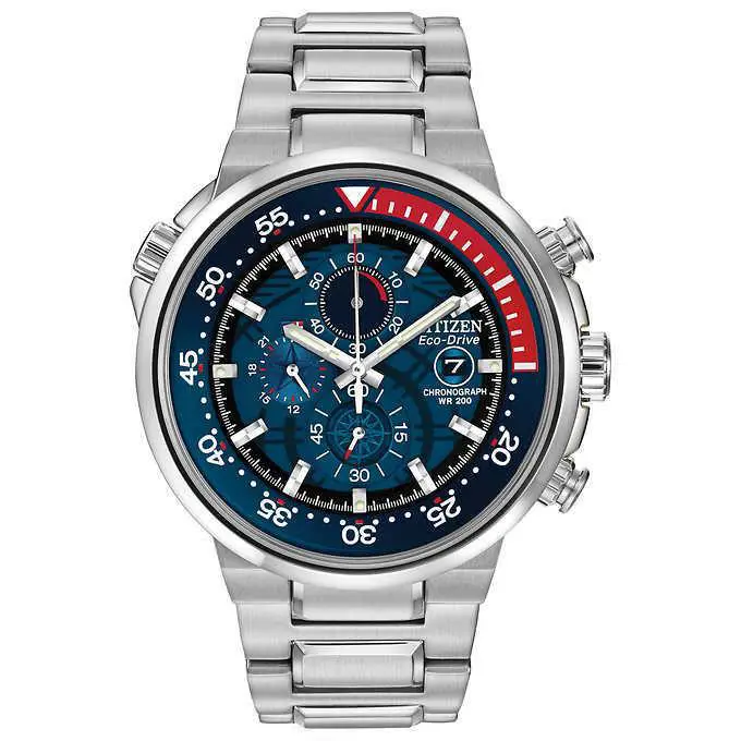 Citizen CA0440-51L Endeavor Eco-drive Stainless St. Chronograph Men`s Watch