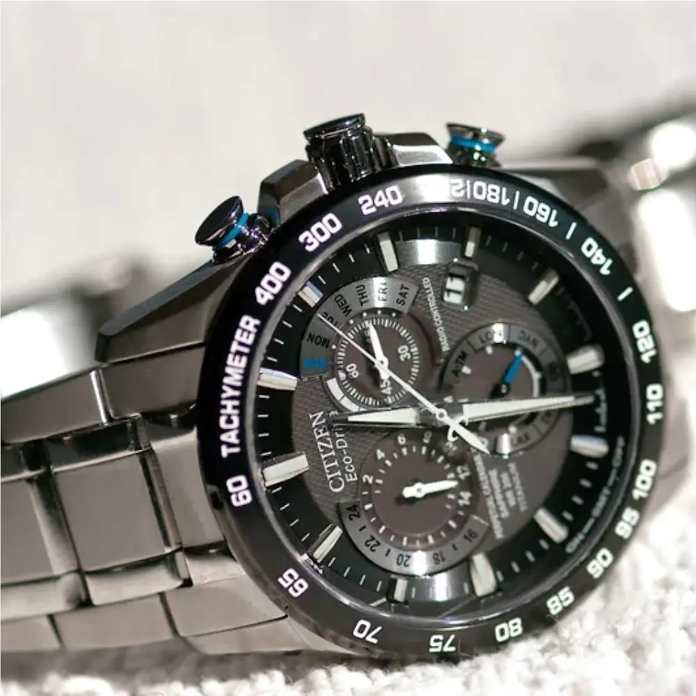 Eco-drive AT4010-50E Mens Watch Perpetual Chrono Atomic Titan Wristwatch by Citizen