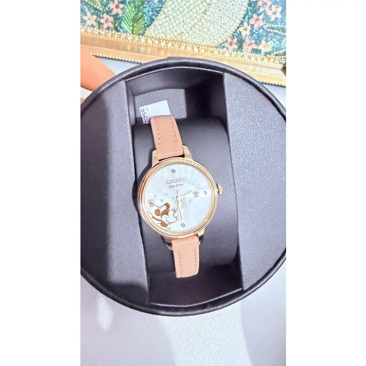 Citizen Disney Eco-drive Minnie Mouse Women’s Watch Pink Date EW2448-01W Pink