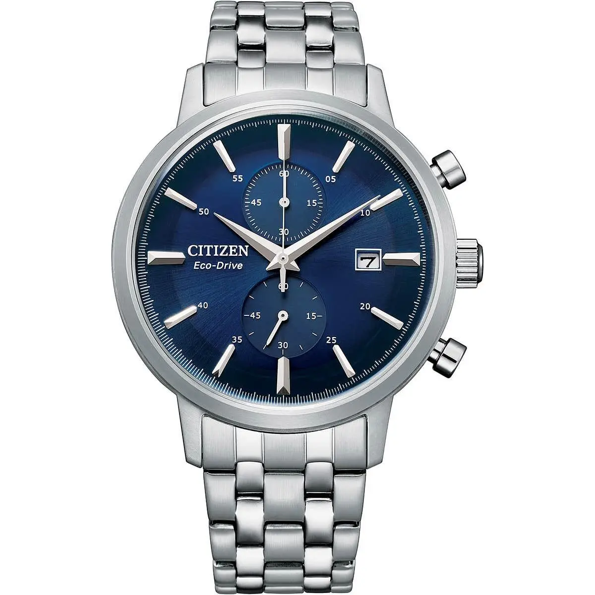 Citizen Eco Drive Man`s Dress Classic Chronograph Blue Dial Watch CA7068-51L