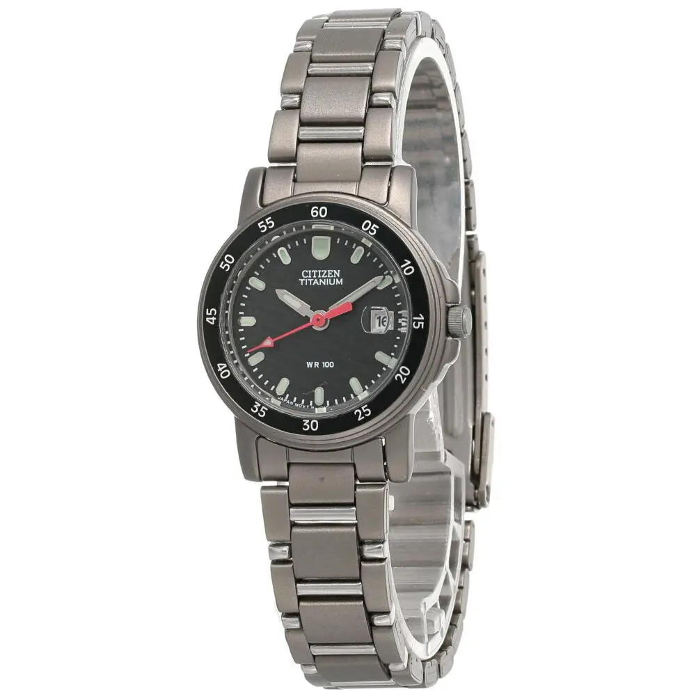 Citizen Black Dial Titanium Women`s Watch EU0730-57E