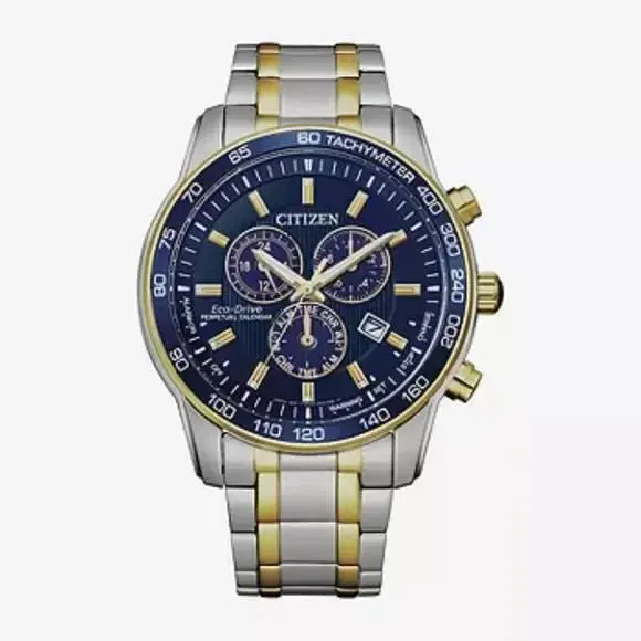 Citizen BL5517-55L Eco-drive Tachymeter Chrono Perpetual Calendar Men`s Watch