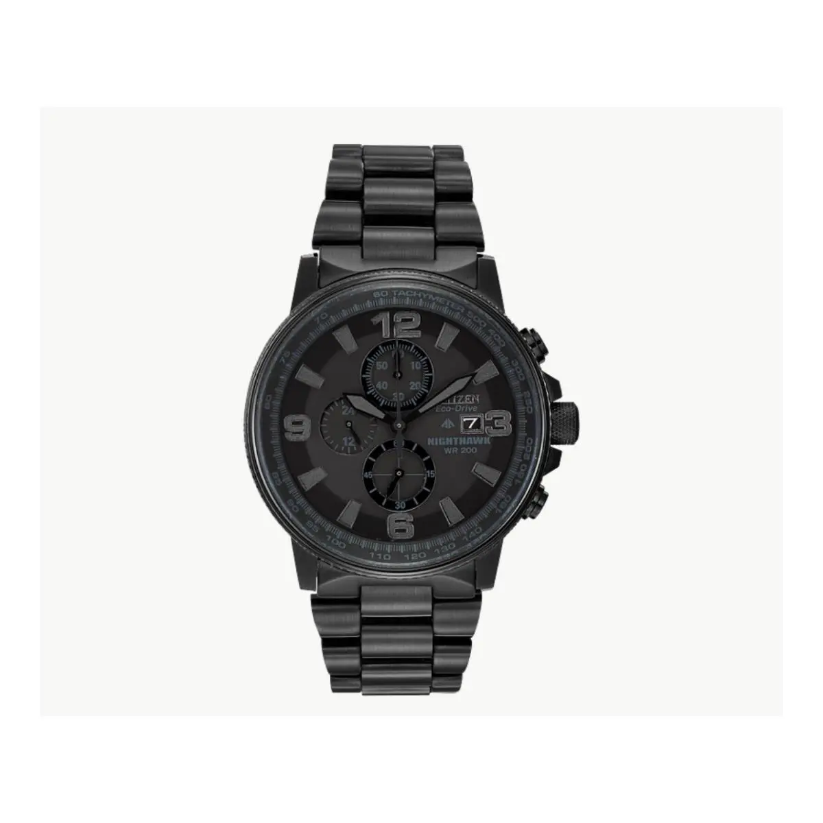 Eco-drive Nighthawk Mens Black Ion Watch CA0295-58E by Citizen