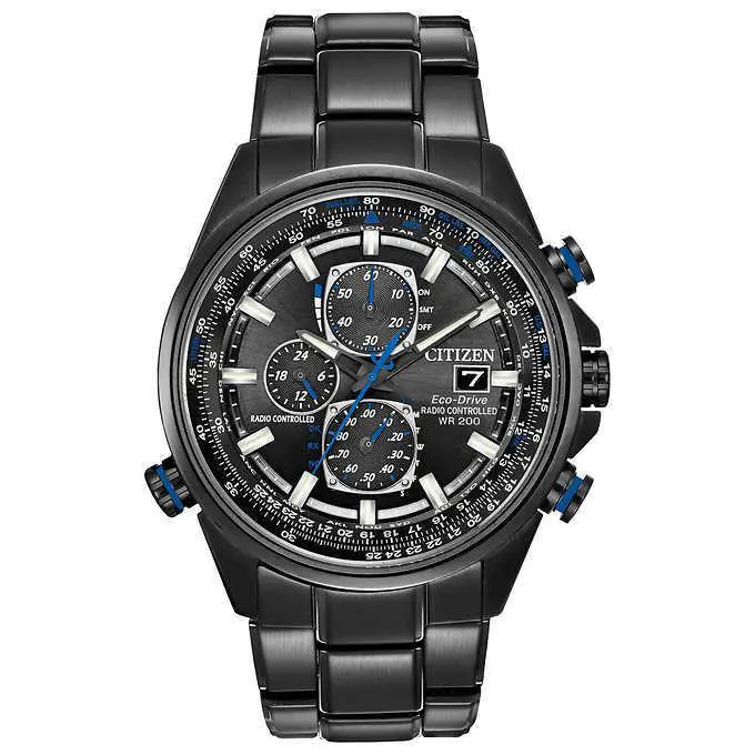 Citizen AT8027-55H Eco-drive Chronograph Atomic Gray Stainless Men`s Watch