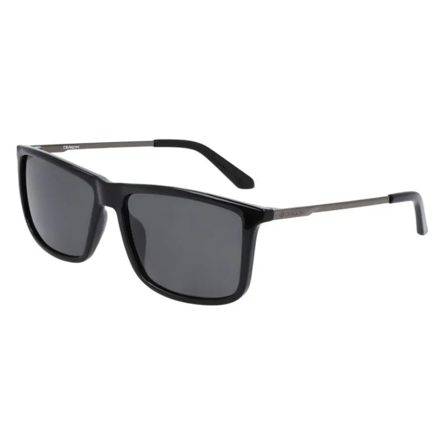 Dragon Damien LL Shiny Black LL Smoke Sunglasses by Dragon Alliance