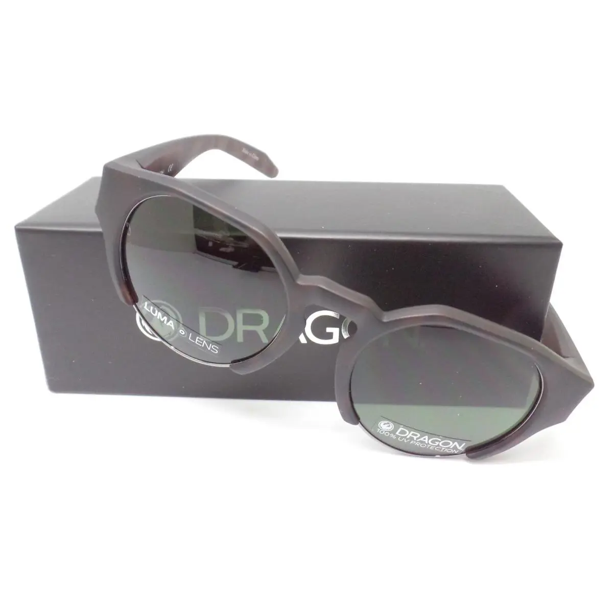 Dragon DR Compass LL Matte Tortoise Green 51mm Sunglasses - Frame: Matte Tortoise, Lens: Green