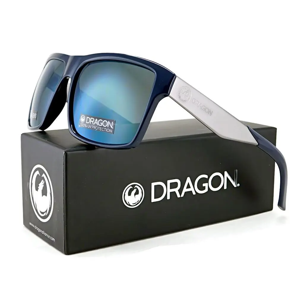 Dragon Space Sunglasses 410 - Navy / Lumalens Smoke Petrol Ion Lens - Frame: Navy, Lens: Lumalens Smoke Petrol Ion