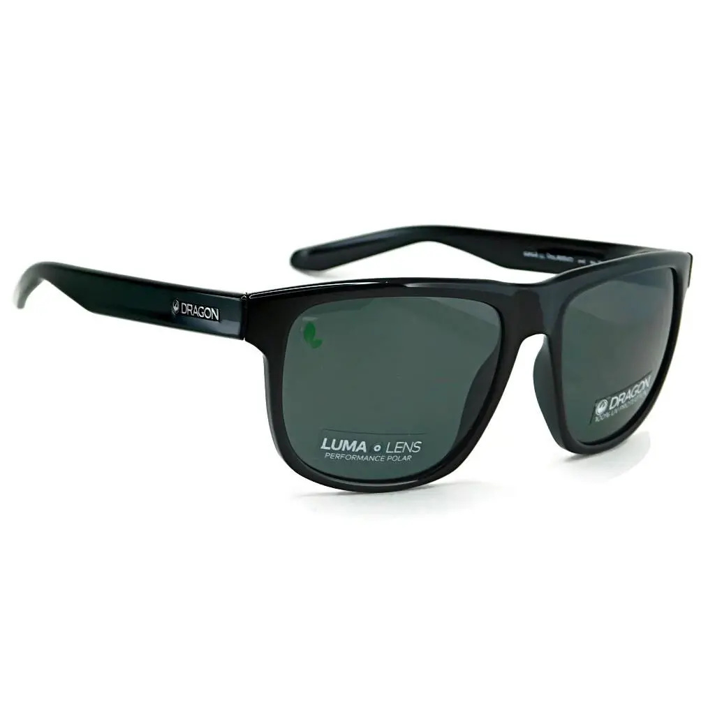 Dragon Sesh Polarized Sunglasses Shiny Black / LL Smoke Polar Lens - Frame: Shiny Black, Lens: LL Polar Smoke