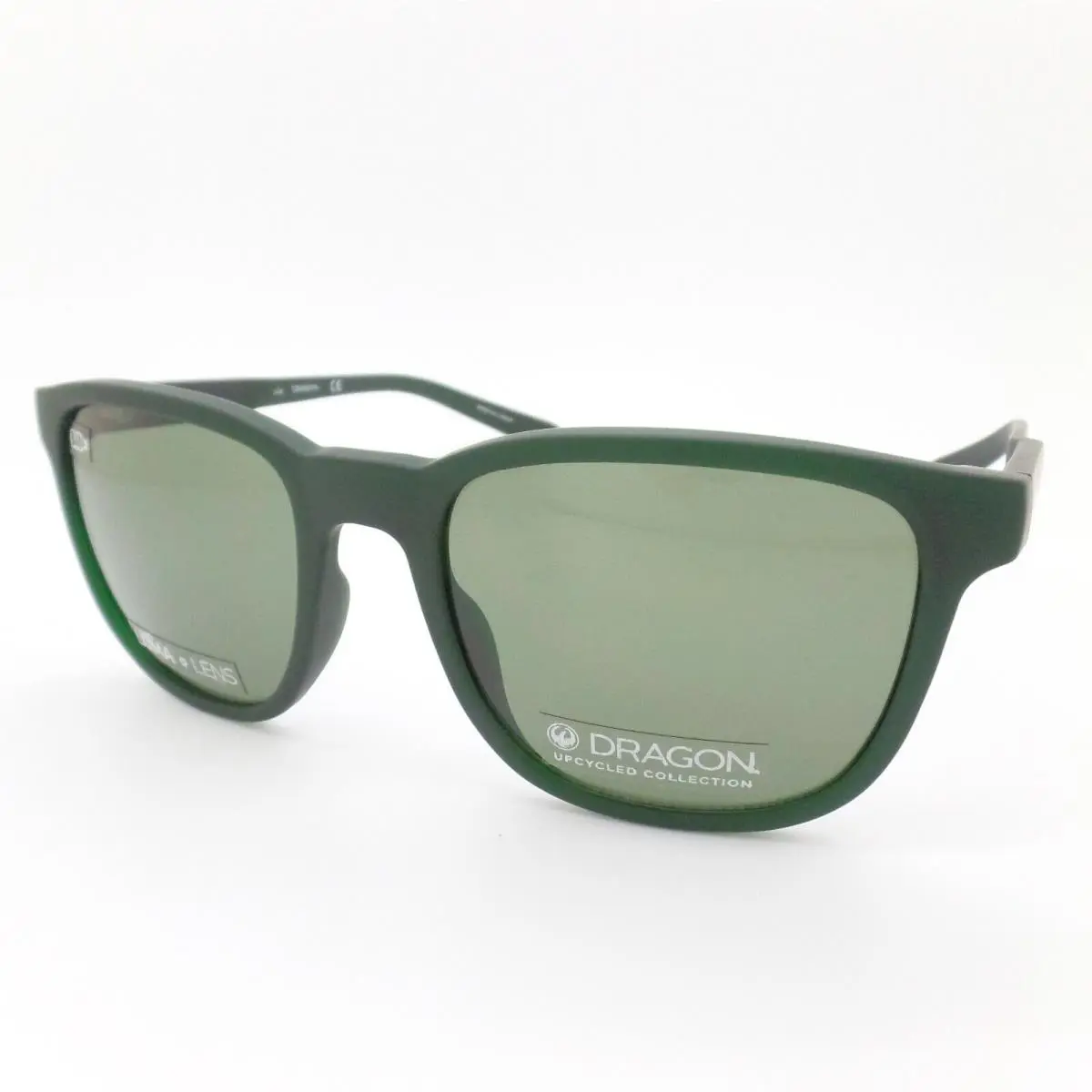 Dragon DR Clover LL Matte Olive 313 Green 53mm Sunglasses - Frame: Matte Olive, Lens: Green