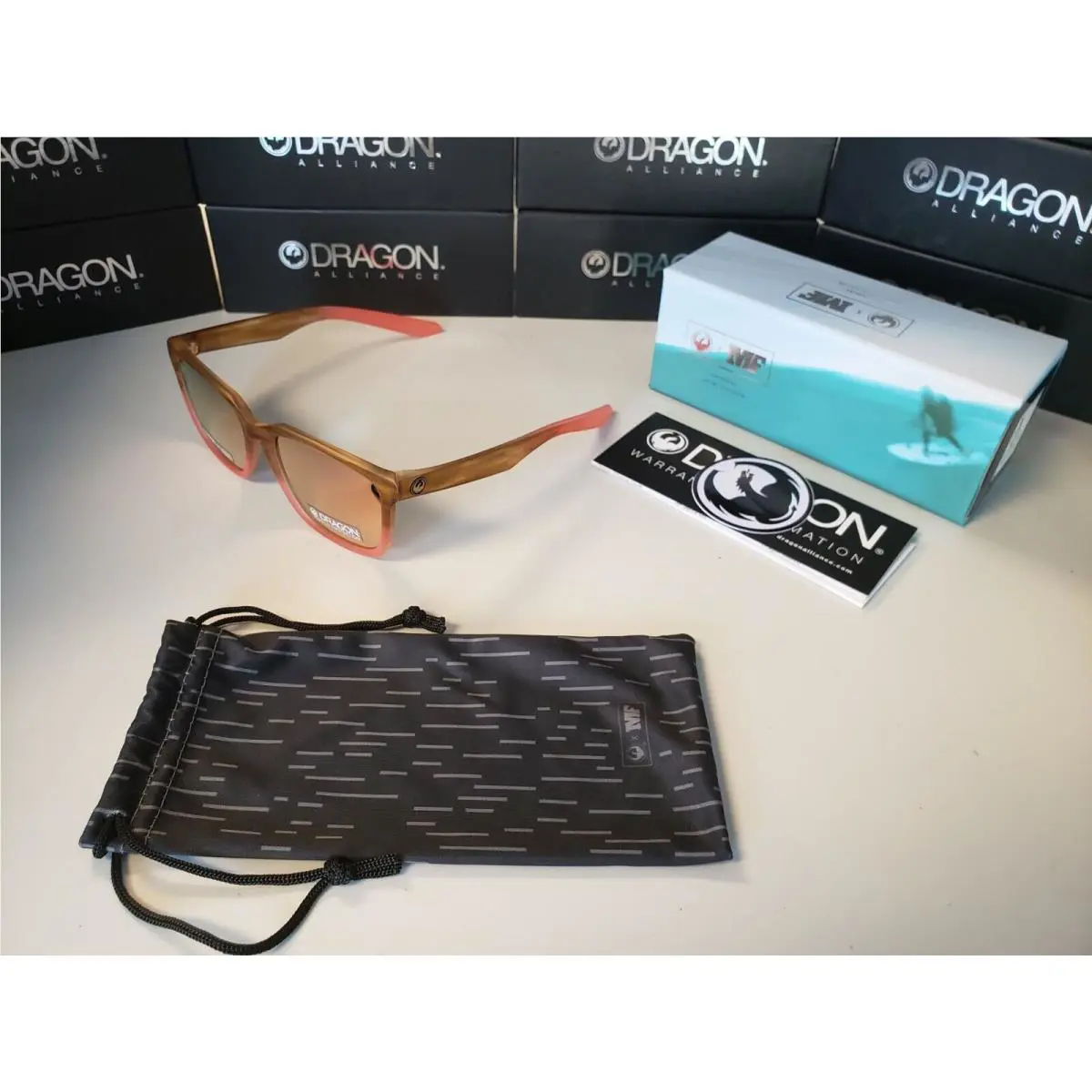 Dragon Baile LL MI Ion Sunset Horn/rose Gold Ion Sunglasses 2020