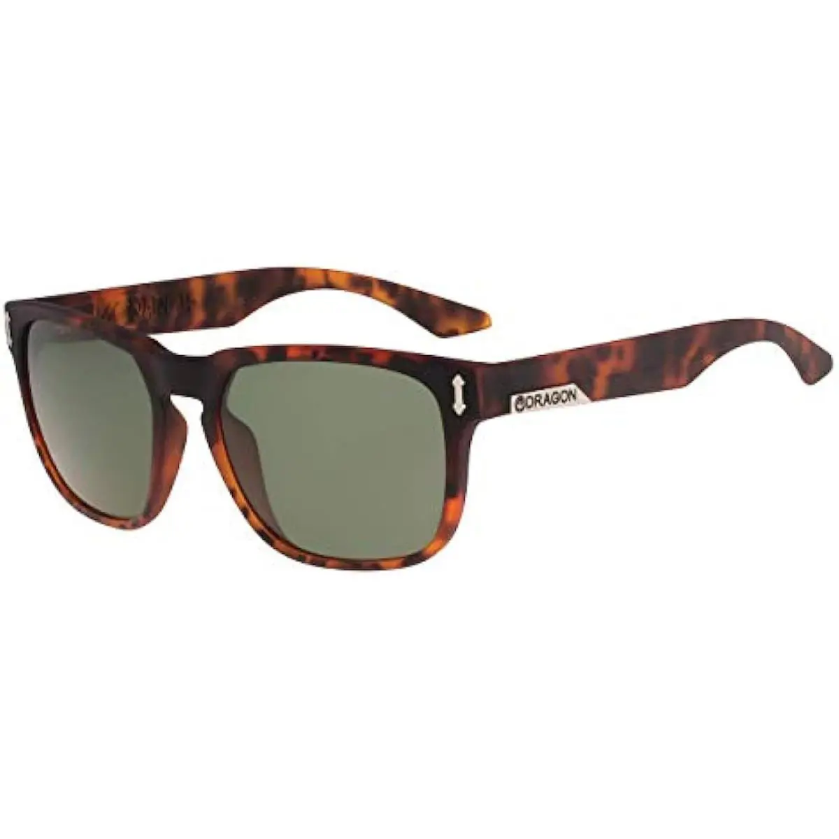 Dragon DR Monarch LL 226 Matte Tortoise Sunglasses with G15 Luma Lens - Matte Tortoise/Ll G15, Frame: Tortoise, Lens: Green