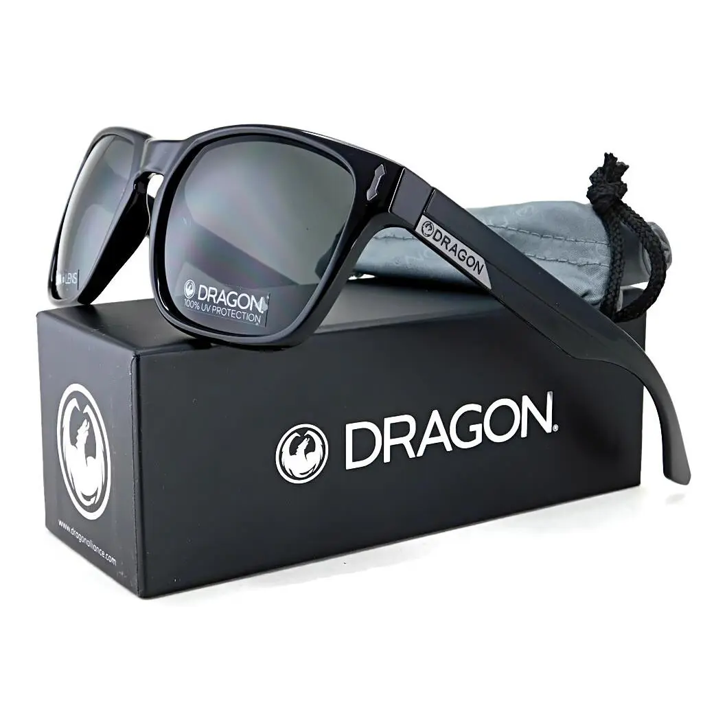 Dragon Monarch XL Sunglasses 001 - Black / Lumalens Smoke Lens - Frame: Matte Grey Galaxy, Lens: Lumalens Smoke