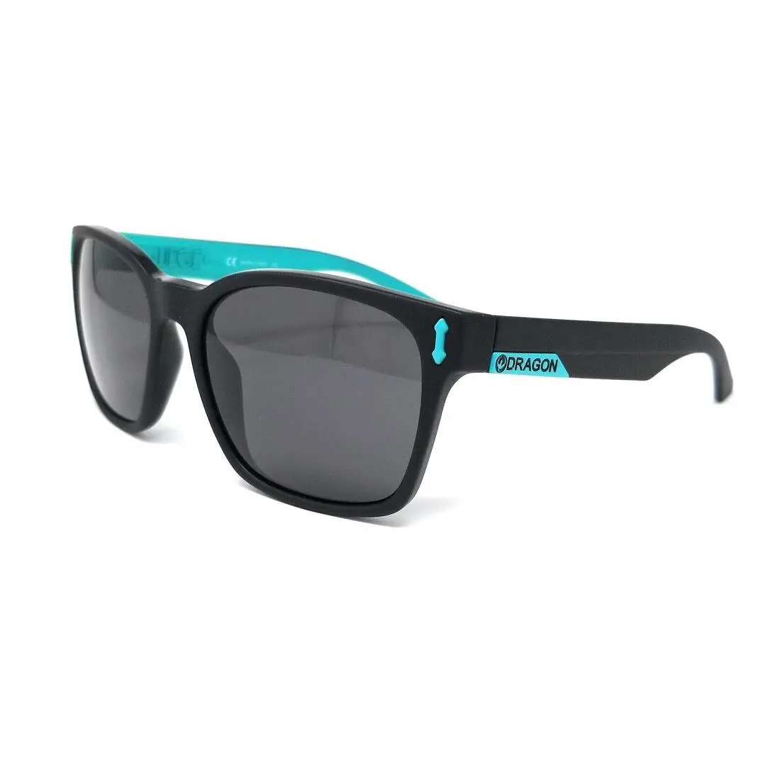 Dragon Liege DR511s 007 Matte Black Teal Grey 55mm Unisex Sunglasses X Med Face