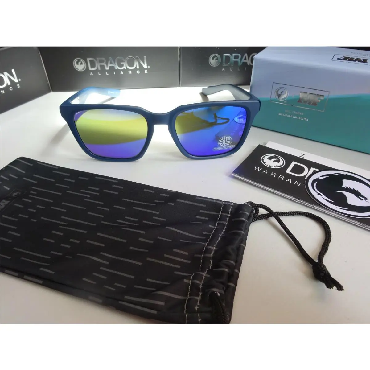 Dragon Baile Matte Deep Navy Blue Ion Polarized Sunglasses 2019