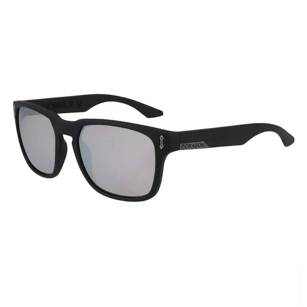 45565-017 Mens Dragon Alliance Monarch XL LL Sunglasses - Frame: Matte Black, Lens: Silver Ion