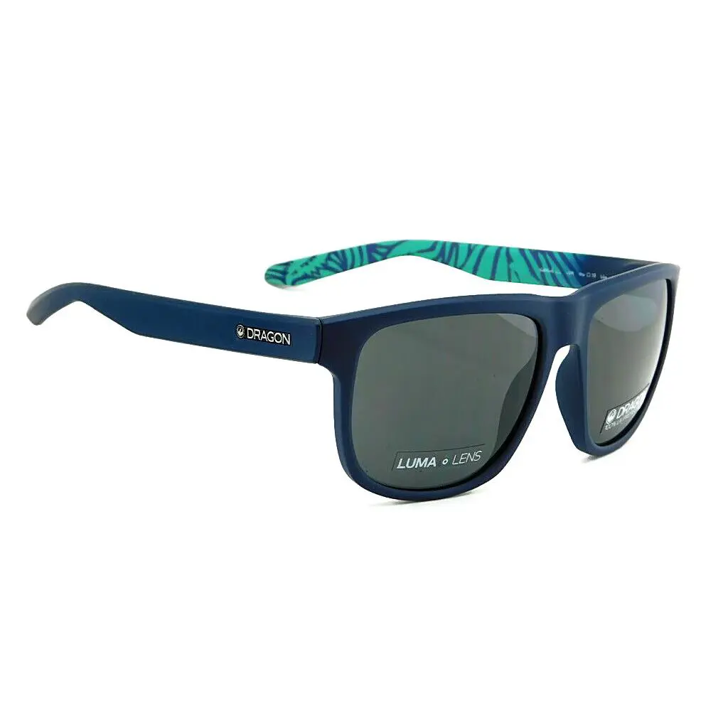 Dragon Sesh LL Sunglasses 419 - Matte Navy Tropics / Smoke Lens - Frame: Matte Navy / Tropics, Lens: LL Smoke