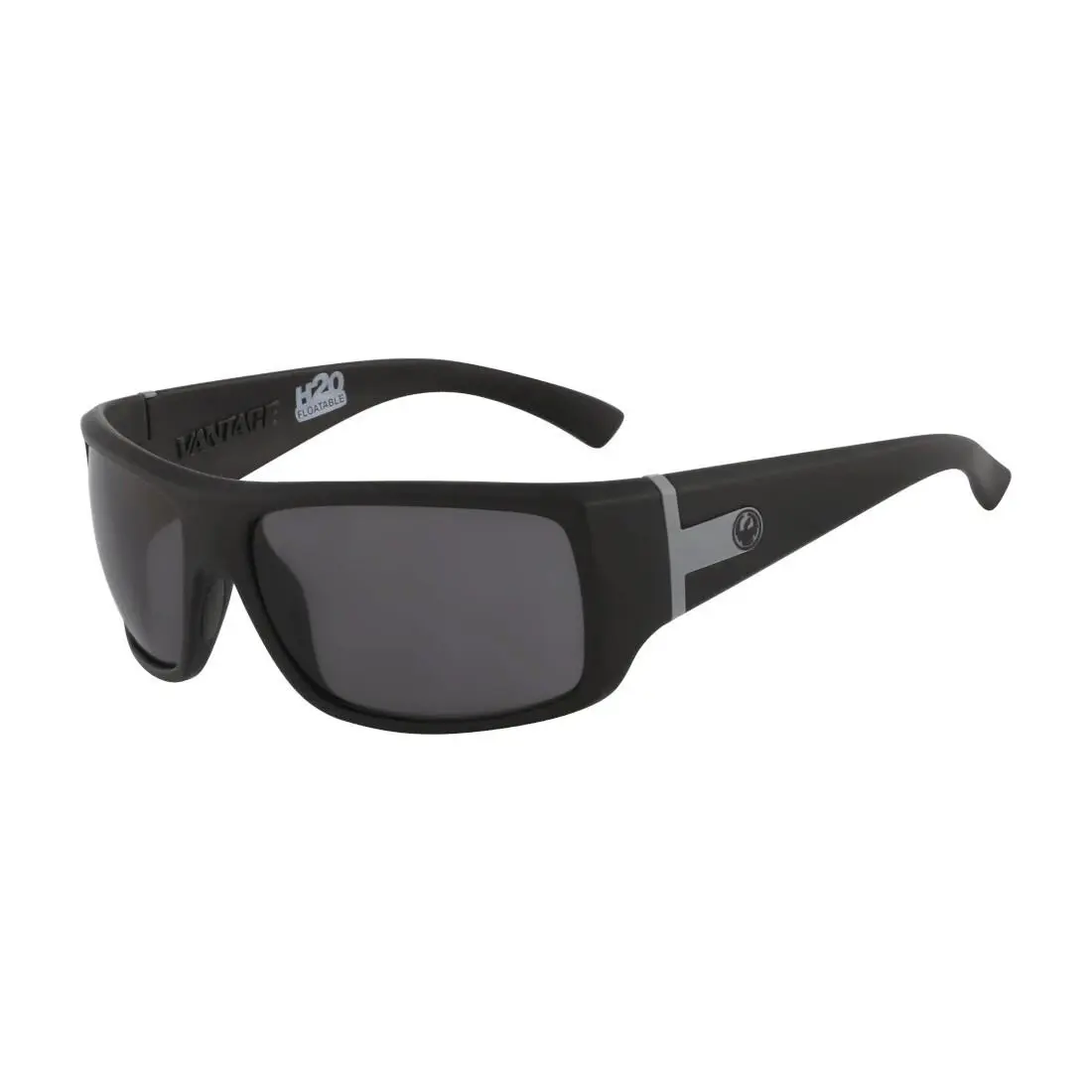 Dragon Vantage Sunglasses Matte Black H2O Frame w/ Grey Ion Polarized Lenses by Dragon Alliance