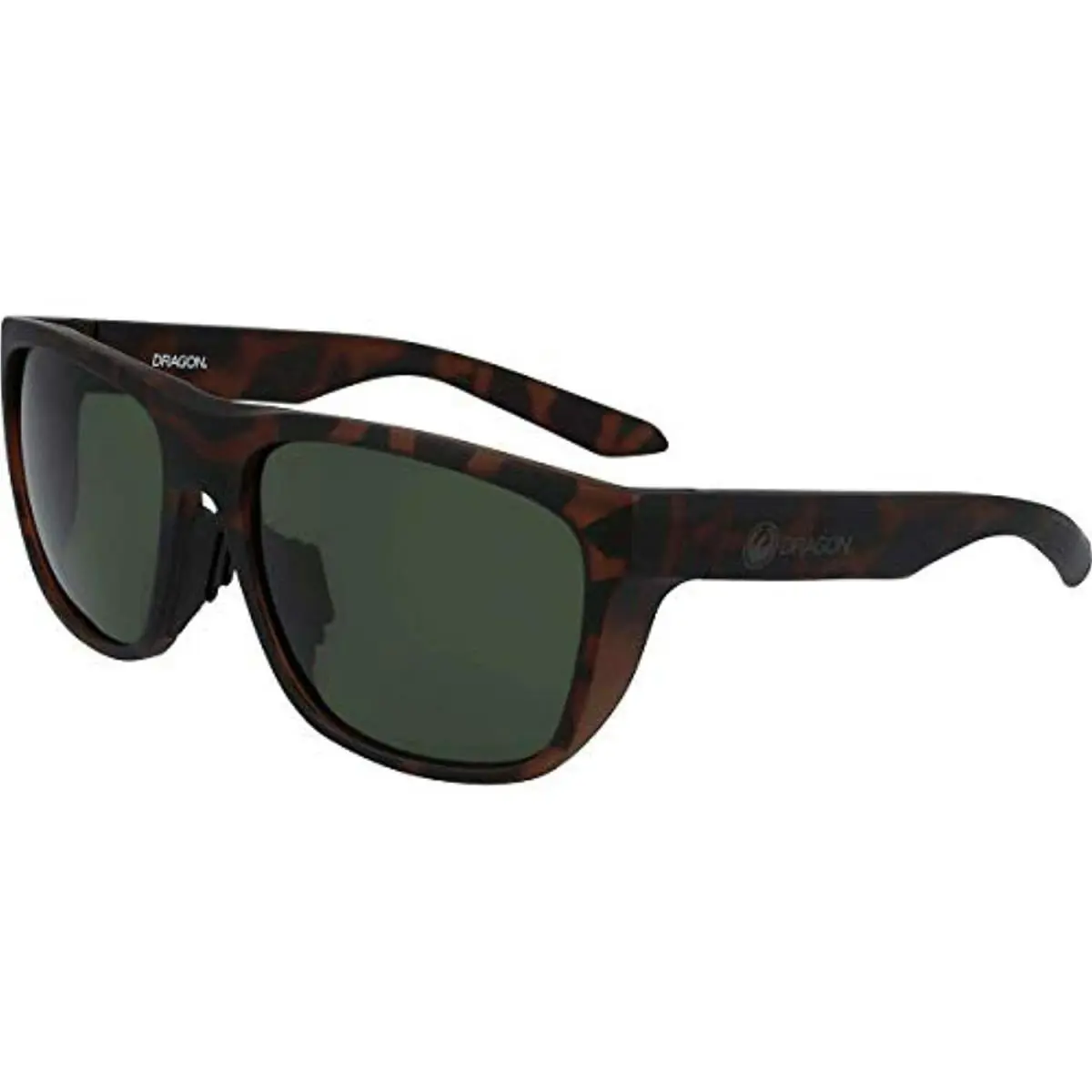 Dragon DR Aerial 246 Matte Tortoise Wrap Sunglasses with Green G15 Lenses