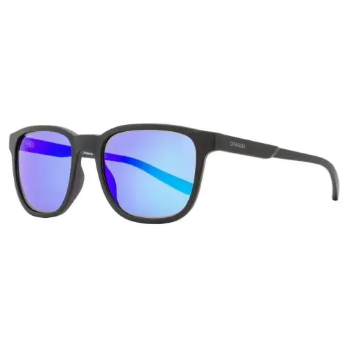 Dragon Lumalens Sunglasses Clover LL Ion 003 Matte Black 53mm - Frame: Matte Black, Lens: Gray/Blue Mirror