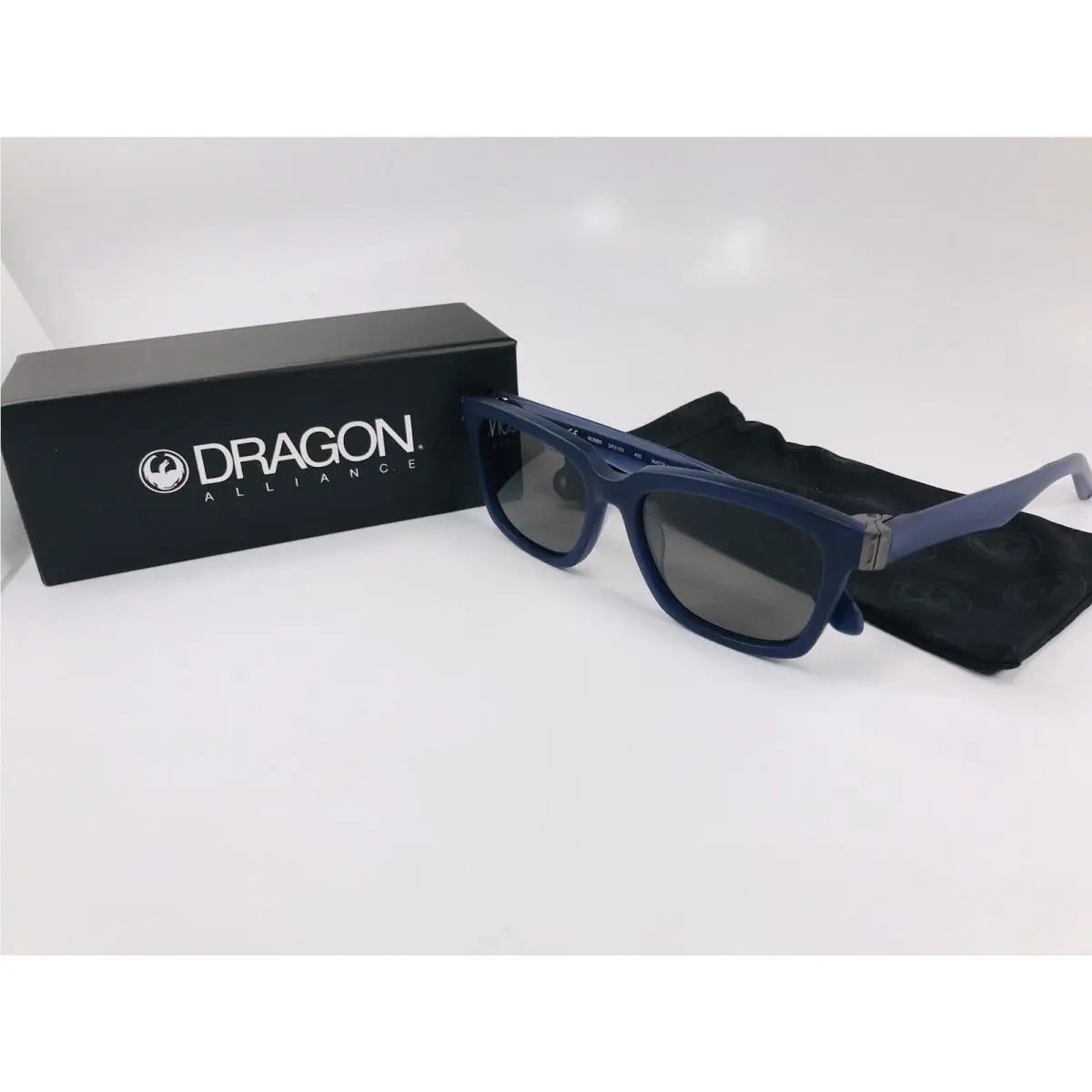 Dragon DR510S 400 Matte Navy Robbs Sunglasses with Grey Lenses