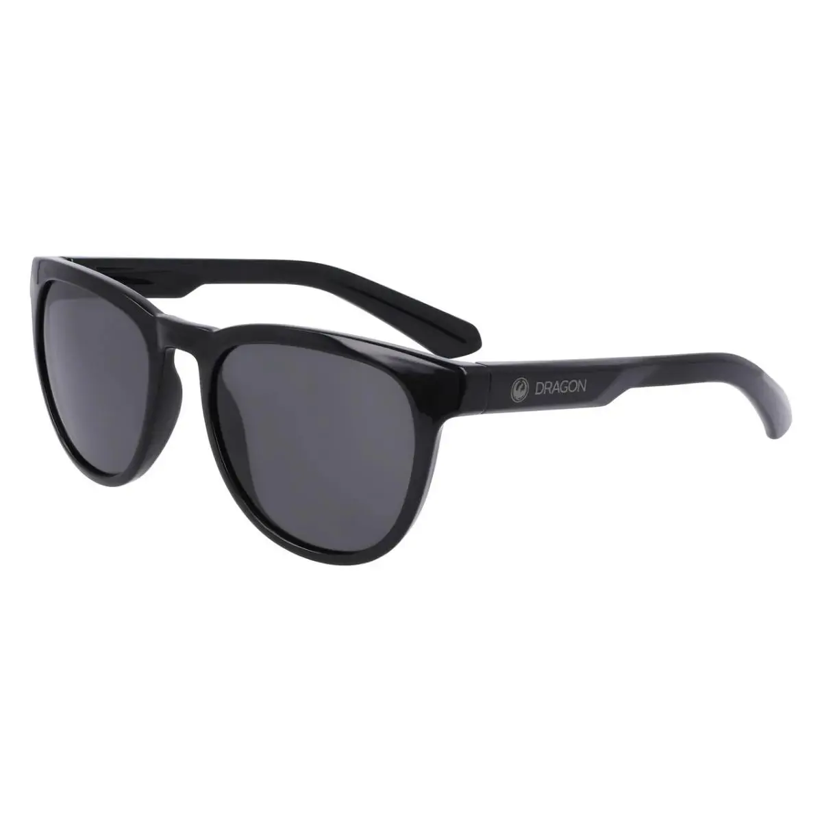 Dragon Kaj LL Shiny Black LL Smoke Sunglasses