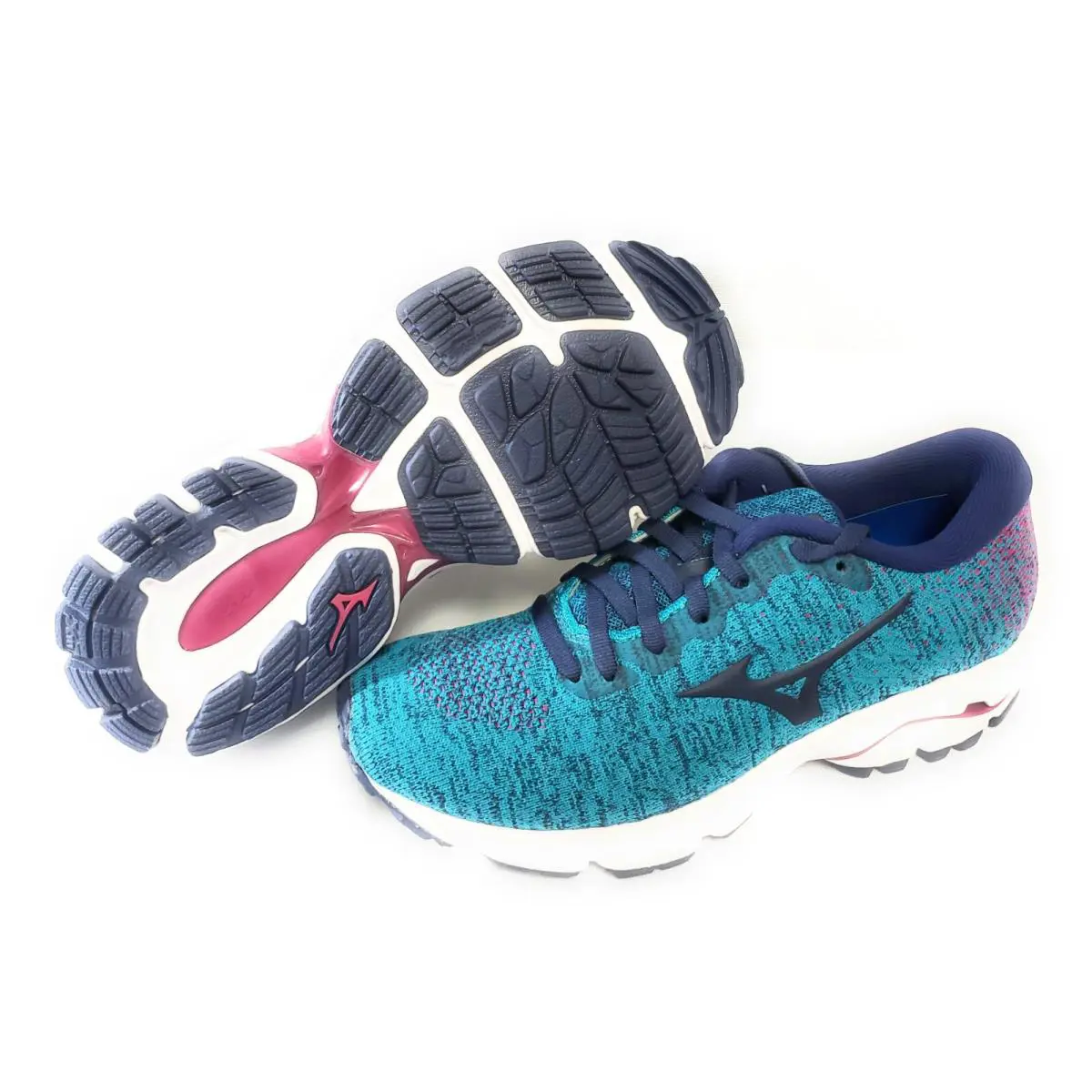 Mizuno shoes - Mizuno Wave Inspire 16 Waveknit - Blue 2