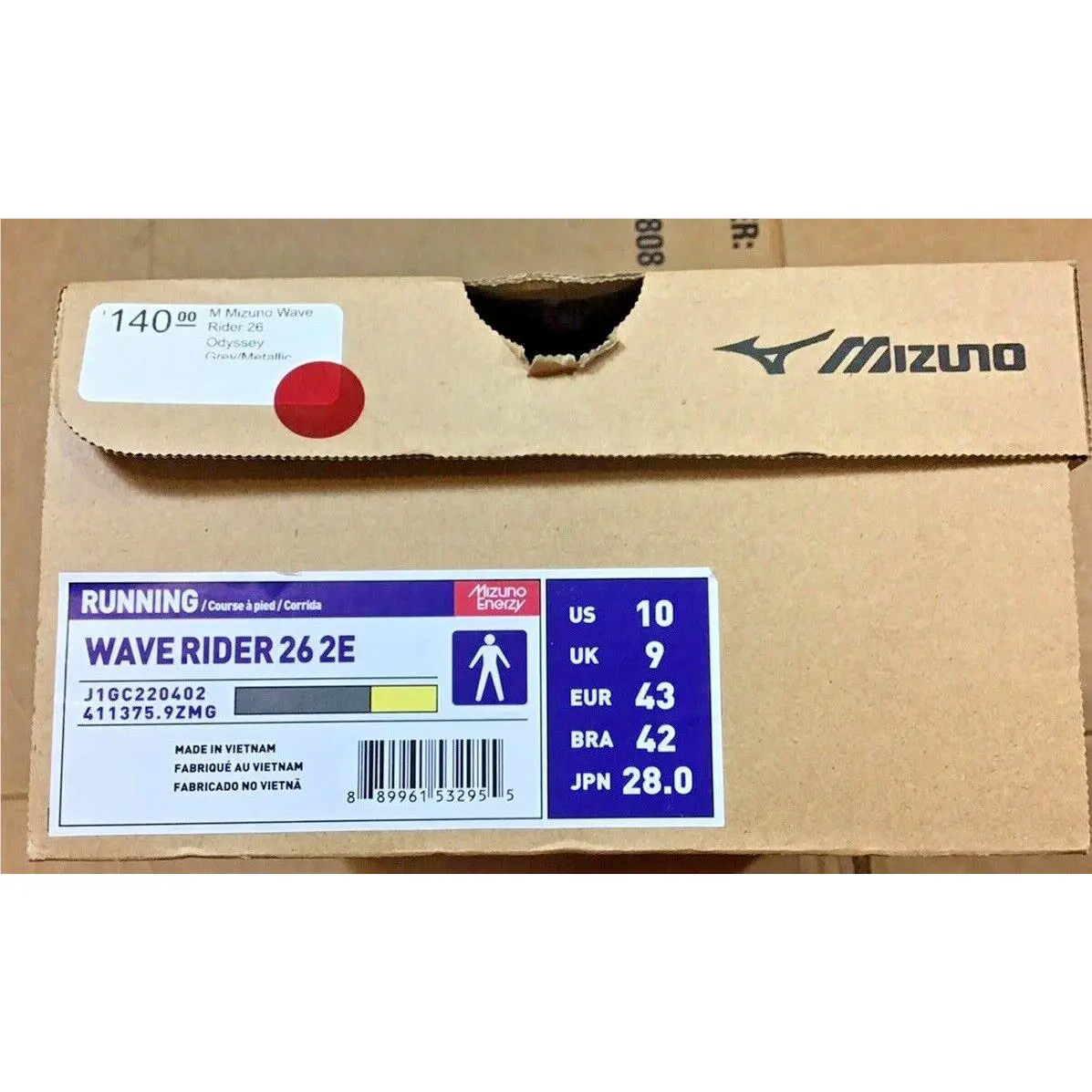 Mizuno shoes - Mizuno Wave Rider 26 Odyssey - Gray, Manufacturer: Odyssey Grey/Metallic 11