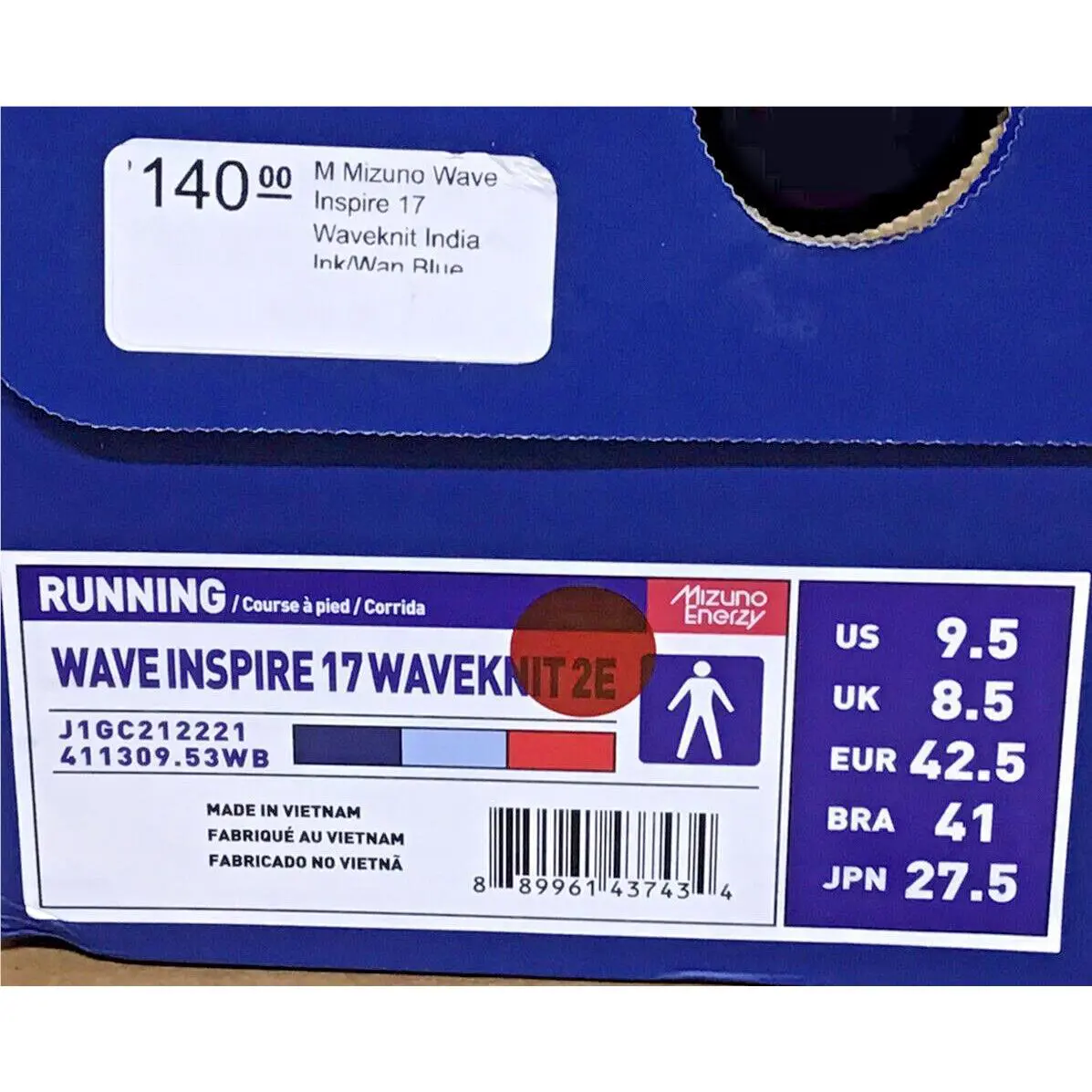Mizuno shoes - Wave Inspire 17 - Wave Inspire - India Ink / Wan Blue 12
