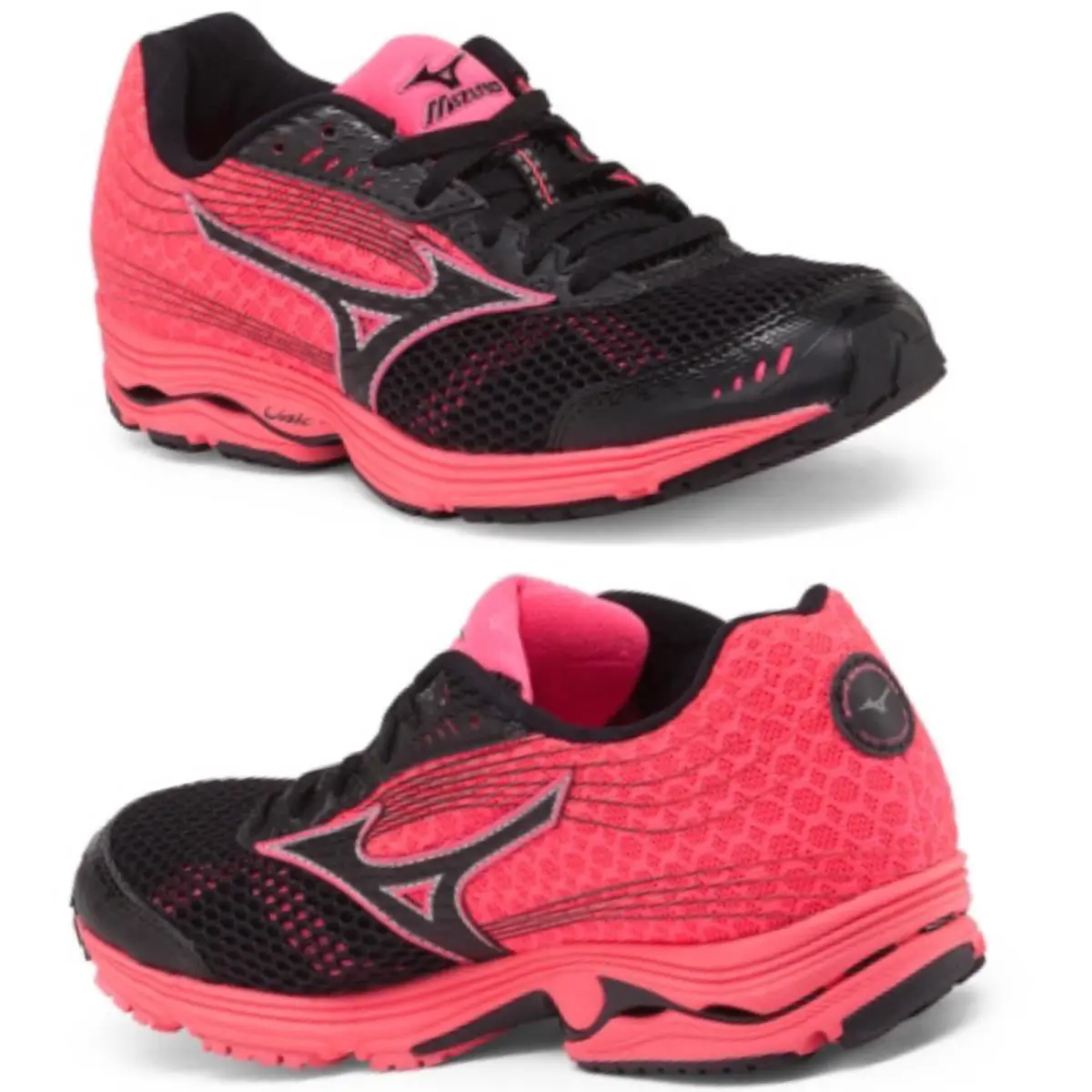 Mizuno Wave Sayonara 3 Training Running Shoes Sneakers Black/neon Pink