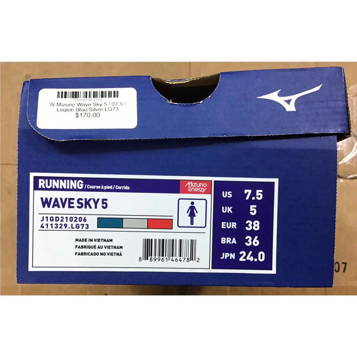 Mizuno shoes - Mizuno Wave Sky - Wave Sky - Legion Blue/Silver, Manufacturer: Legion Blue/Silver 3