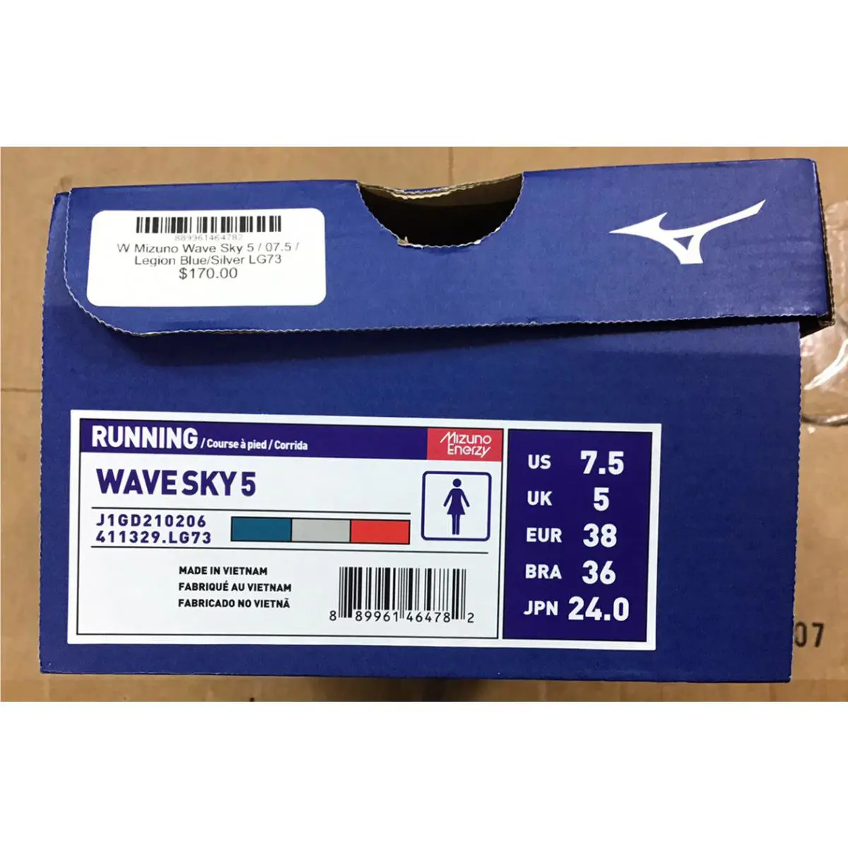 Mizuno shoes - Mizuno Wave Sky - Wave Sky - Legion Blue/Silver, Manufacturer: Legion Blue/Silver 9