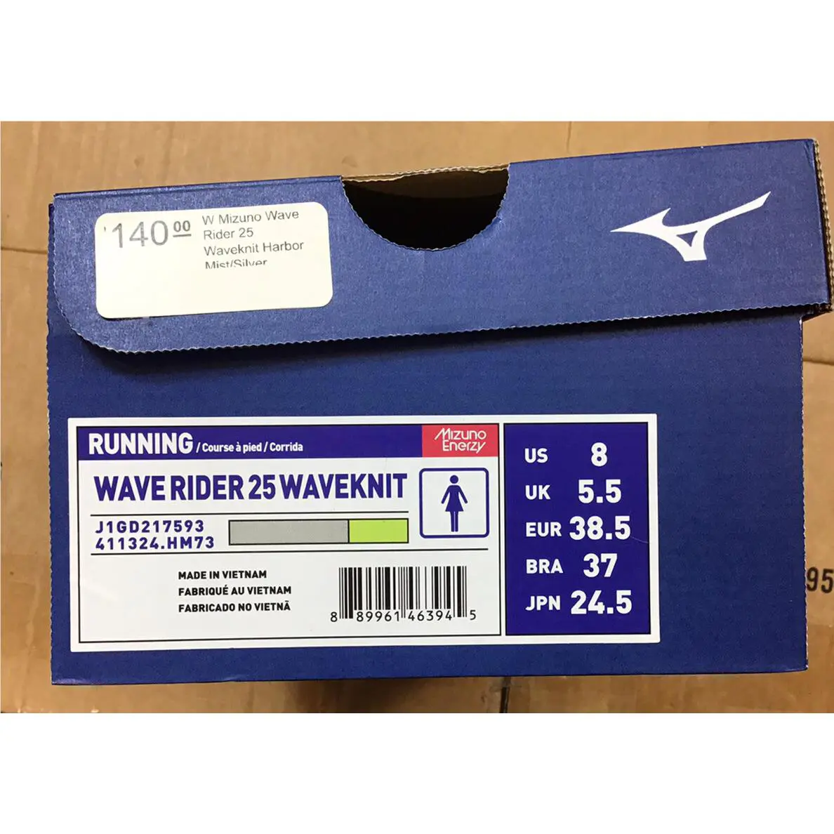 Mizuno shoes - Mizuno Wave Rider 25 Waveknit - Harbor Mist/Silver, Manufacturer: Harbor Mist/Silver 4