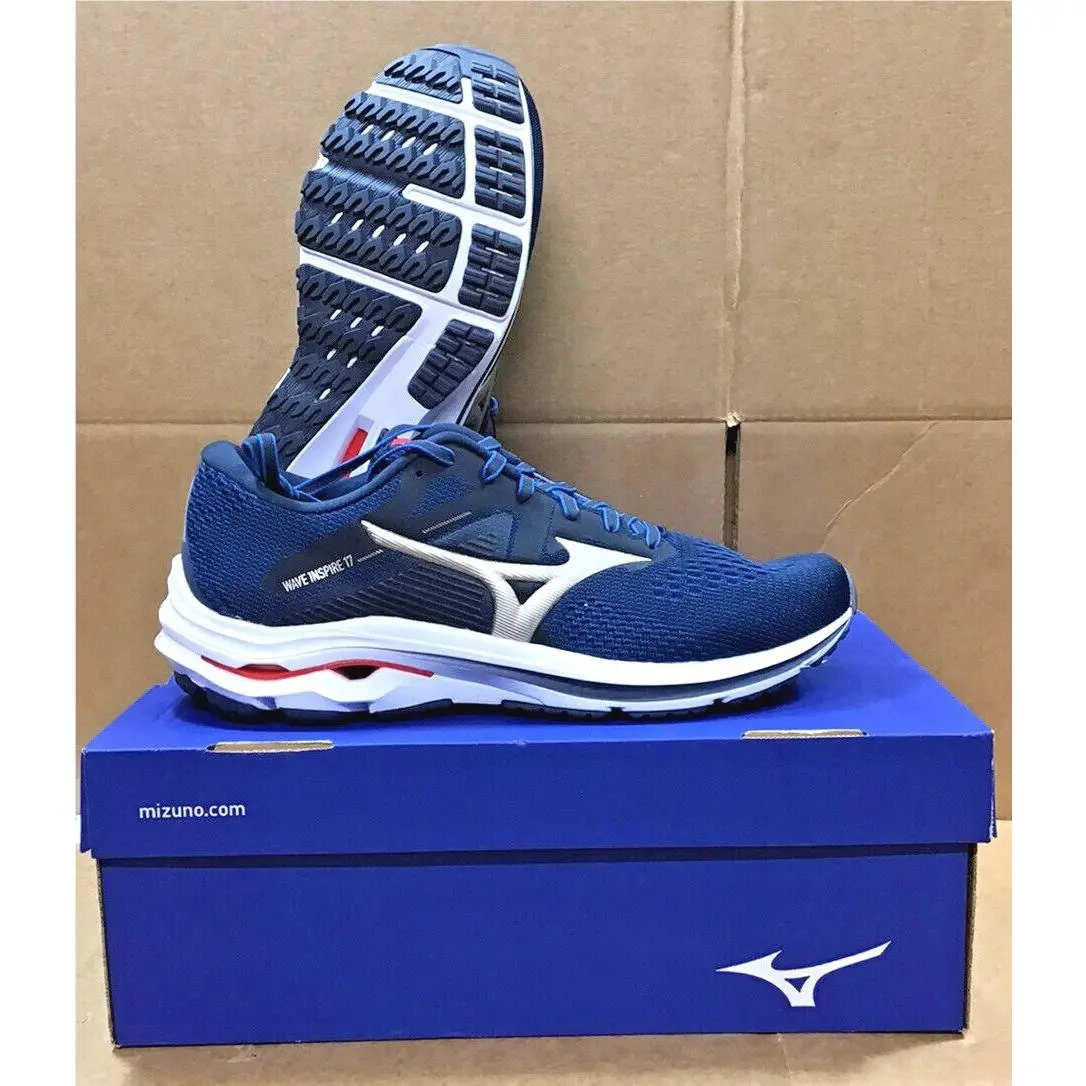 Mizuno Mens Wave Inspire 17 India Ink 5353 Running Shoes