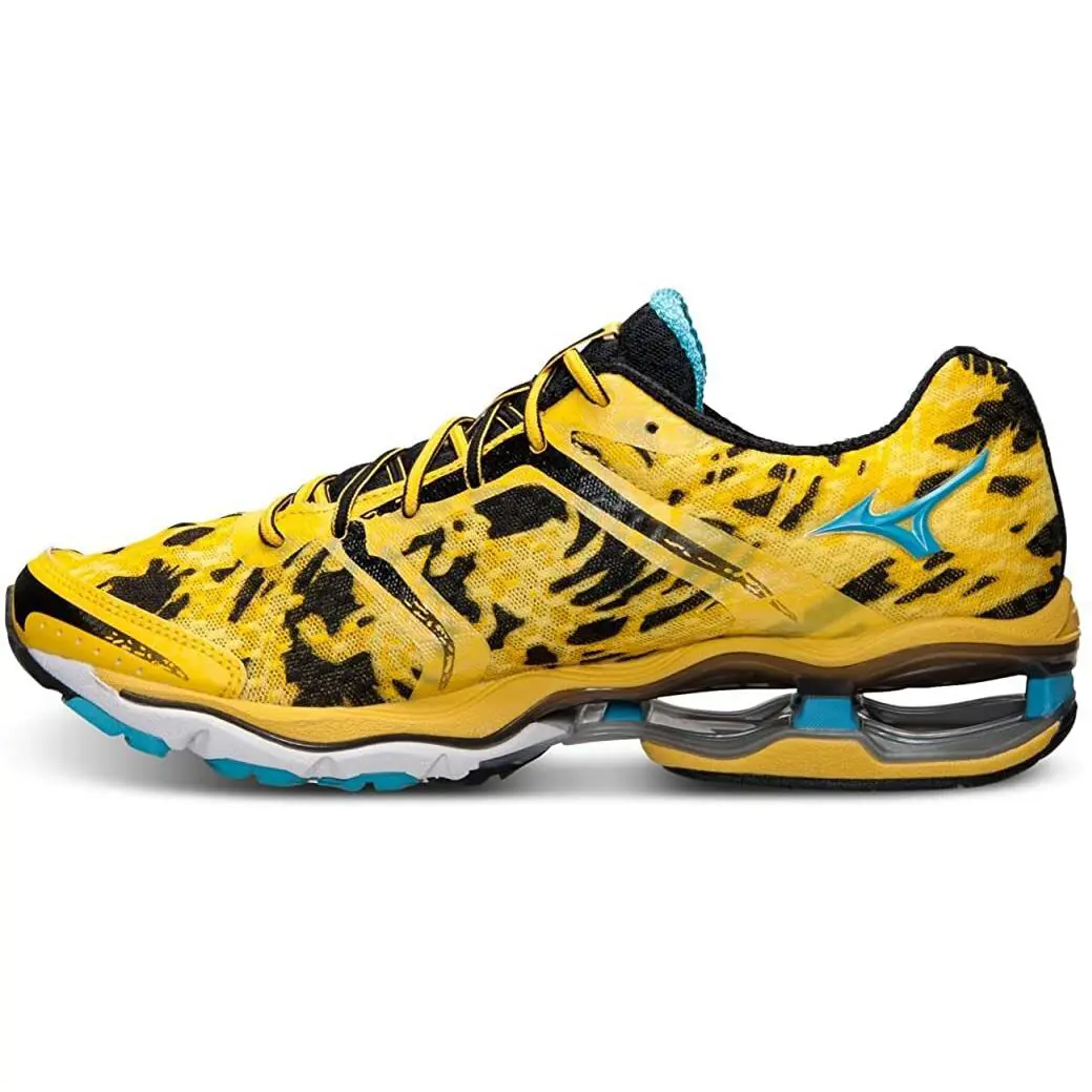 Mizuno Wave Creation 15 Running Shoes Mens Size 7.5 Yellow Black Blue