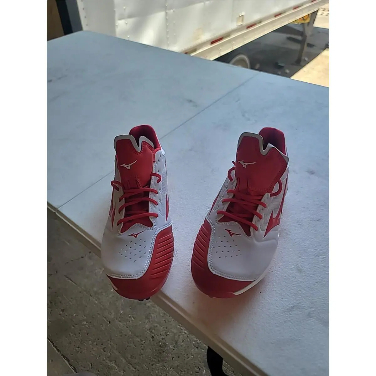 Mizuno shoes - Mizuno Sweep 5 - Sweep - white and red 0