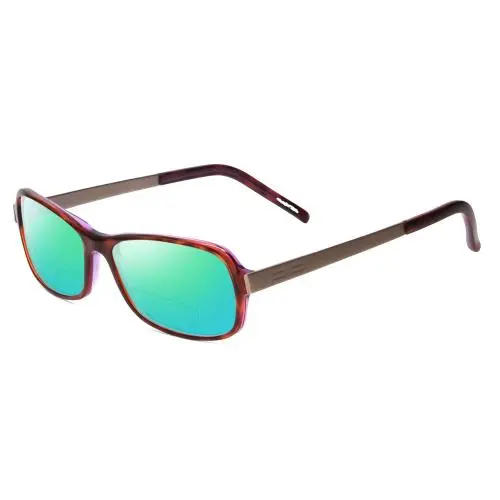 Porsche P8207D Cateye 53mm Polarize Bi-focal Sunglass Tortoise Havana Red Silver