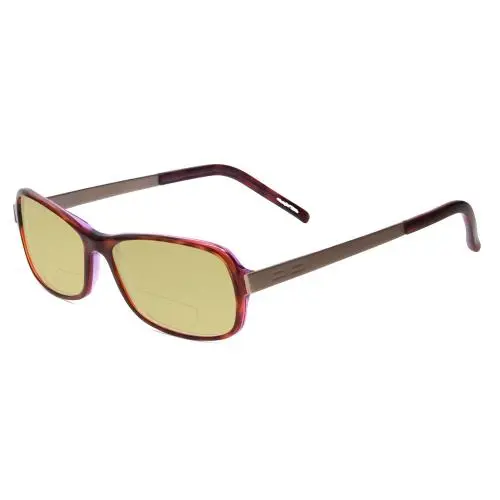 P8207D Cateye 53mm Polarize Bi-focal Sunglass Tortoise Havana Red Silver Yellow by Porsche
