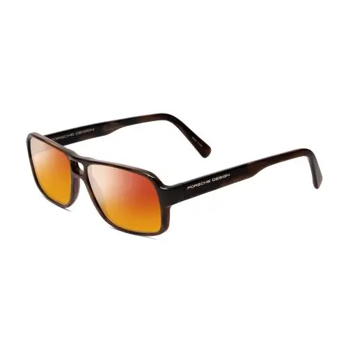 Design P8217-B 56mm Polarized Sunglasses in Brown Carbon Fiber 4 Options Red Mirror Polar by Porsche