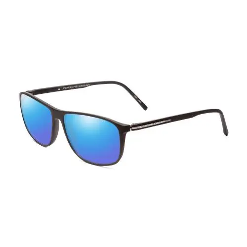 Design P8278-A Square 56mm Polarized Sunglasses Matte Grey 4 Lens Option Blue Mirror Polar by Porsche