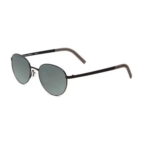 P8315-A Round 52mm Polarized Bi-focal Sunglasses in Black Grey 41 Option Grey by Porsche