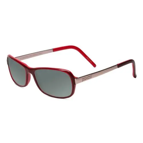 Porsche P8207-B Cateye 53mm Polarized Sunglasses in Burgundy Red Gunmetal Silver
