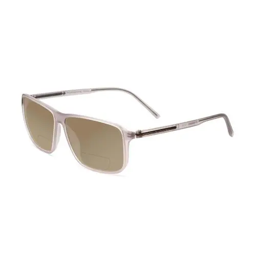 P8269-B 58mm Polarized Bi-focal Sunglasses Crystal Smoke Grey 41 Options Brown by Porsche